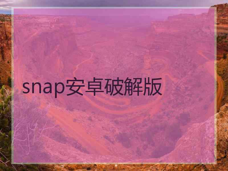 snap安卓破解版