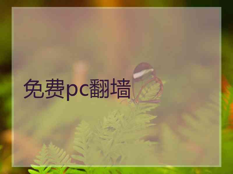 免费pc翻墙