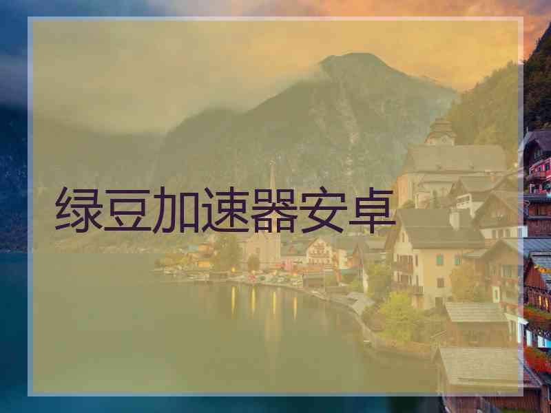 绿豆加速器安卓