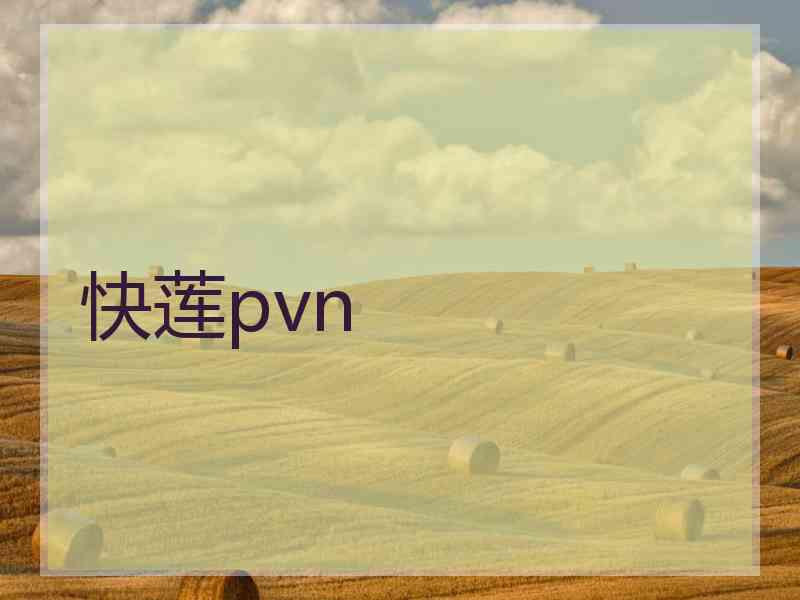 快莲pvn