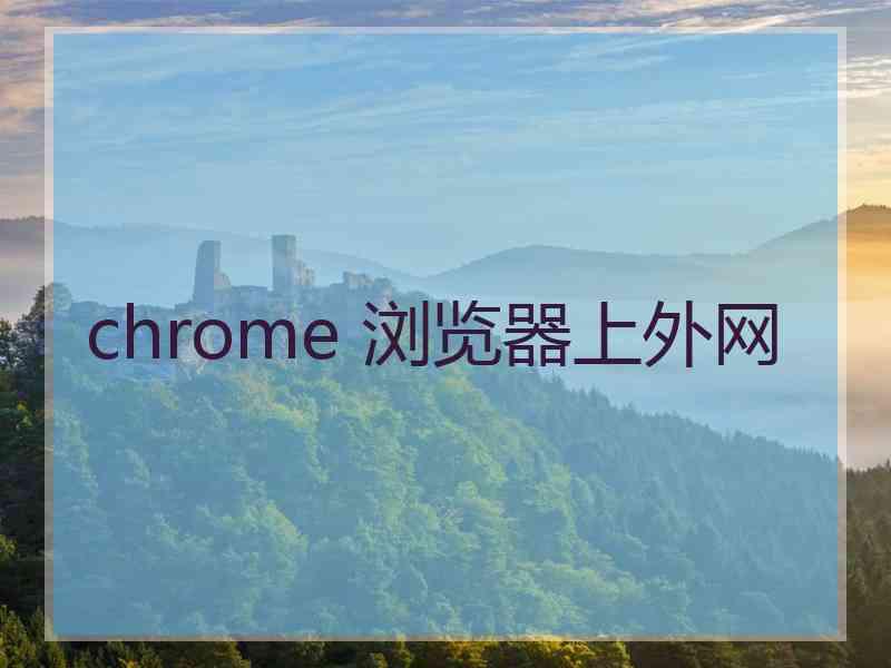 chrome 浏览器上外网
