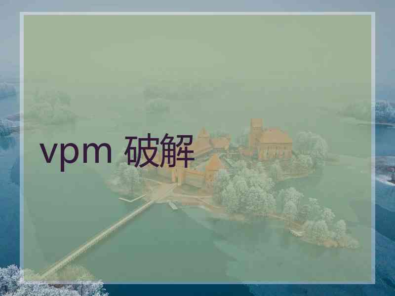vpm 破解