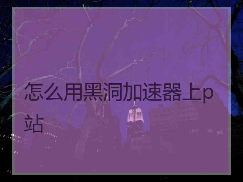 怎么用黑洞加速器上p站