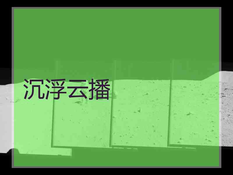 沉浮云播