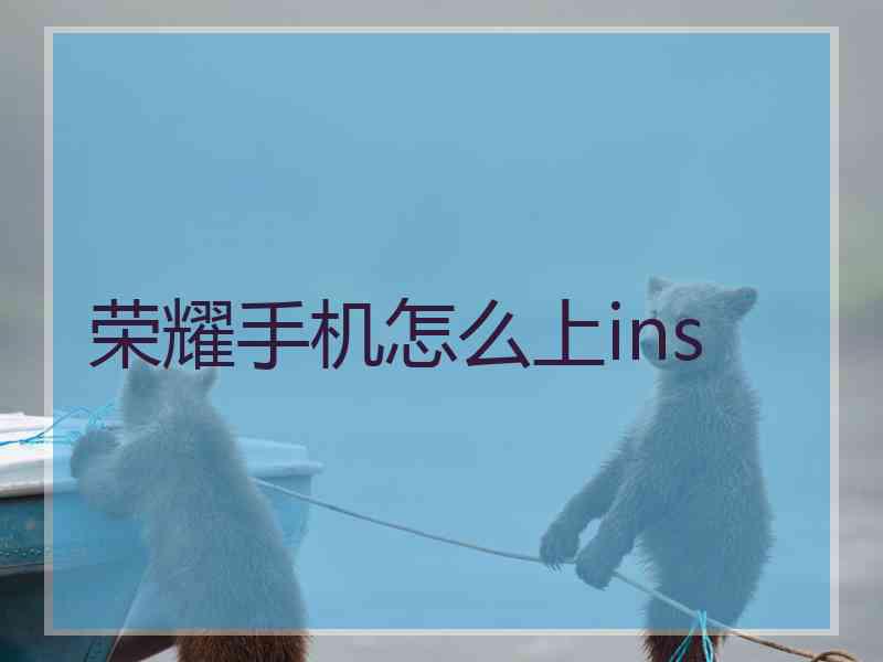 荣耀手机怎么上ins